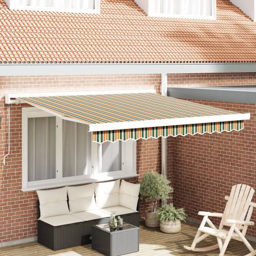 Ručna povlačna tenda Zelena i žuta 300x250 cm Cijena