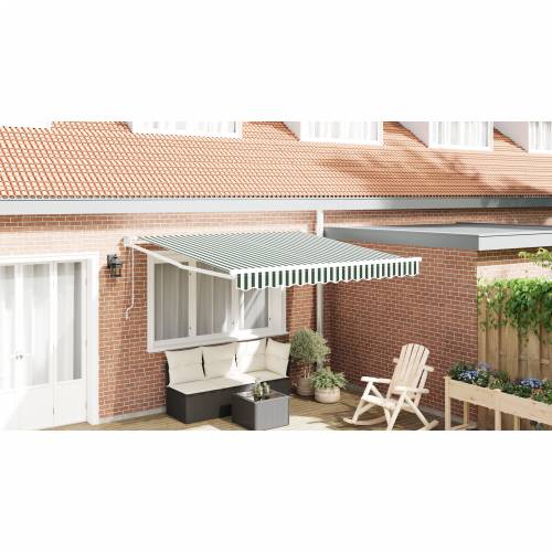 Automatska uvlakača tenda zelena i bijela 300x250 cm Cijena