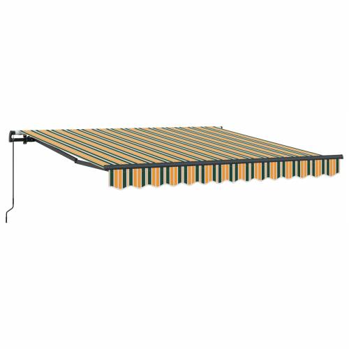 Ručno uvlačiva tenda Zelena i Žuta 350x250 cm Cijena