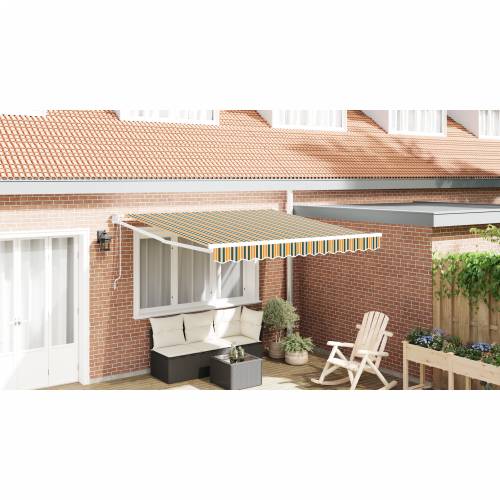 Automatska uvlačiva tenda Zeleno i Žuto 350x250 cm Cijena