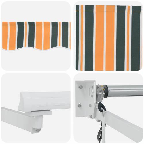 Automatska uvlačiva tenda Zeleno i Žuto 350x250 cm Cijena