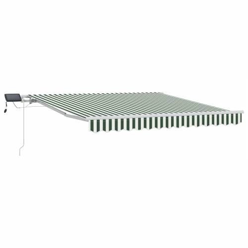 Ručno uvlačiva tenda s LED zelenom i bijelom 350x250 cm Cijena