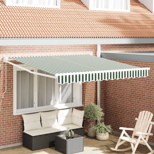 Manualna UVLAČIVA Tenda Zelena i Bijela 350x250 cm Cijena