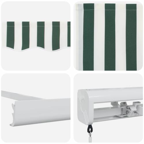 Ručno sklopiva tenda zelena i bijela 350x250 cm Cijena