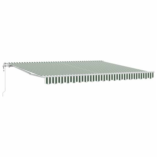 automatska uvlačna tenda zelena i bijela 400x300 cm Cijena