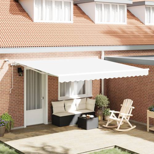 Automatska uvlačiva tenda s LED bijela 400x350 cm Cijena