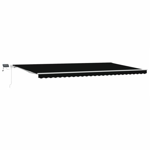 Ručna Uvlačiva Tenda s LED Crna 600x300 cm Cijena