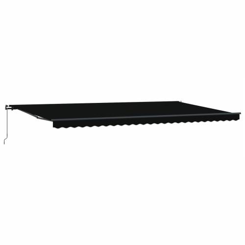 Ručno uvlačiva tenda crna 600x300 cm Cijena