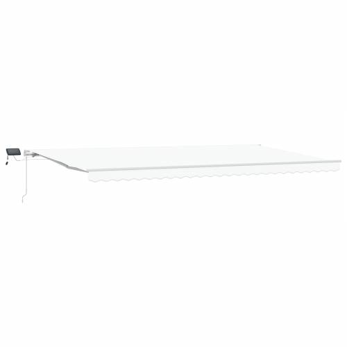 ručno upravljana uvlačiva tenda s LED bijela 600x300 cm Cijena