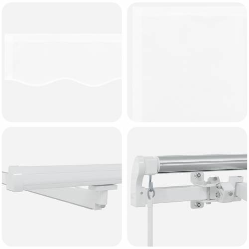 ručno upravljana uvlačiva tenda s LED bijela 600x300 cm Cijena