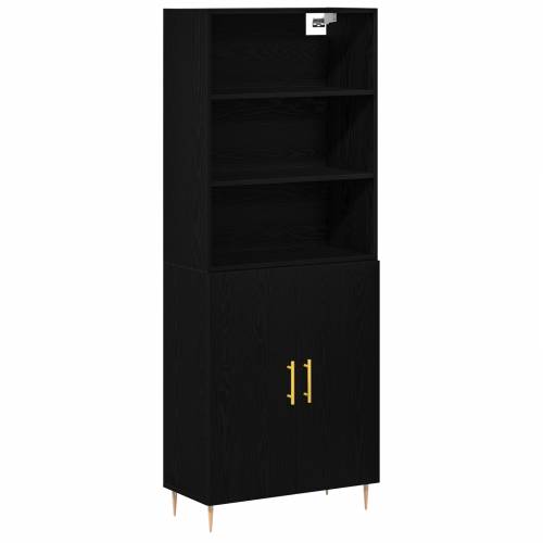 Visoki ormar Crni hrast 69.5x34x180 cm Inženjersko drvo Cijena