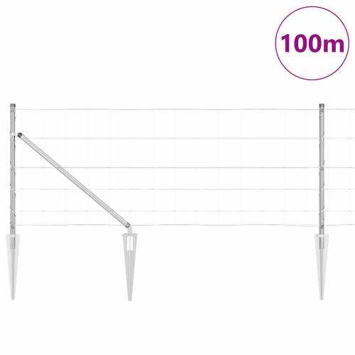 Ograda za polja 0.8x100 m Pocinčani čelik Cijena