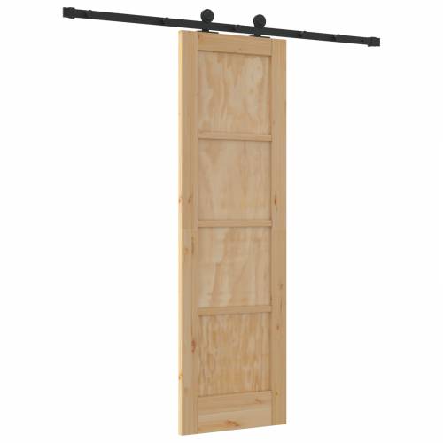 klizna vrata s hardverskim setom 61x198.5 cm od masivnog borovog drveta Cijena