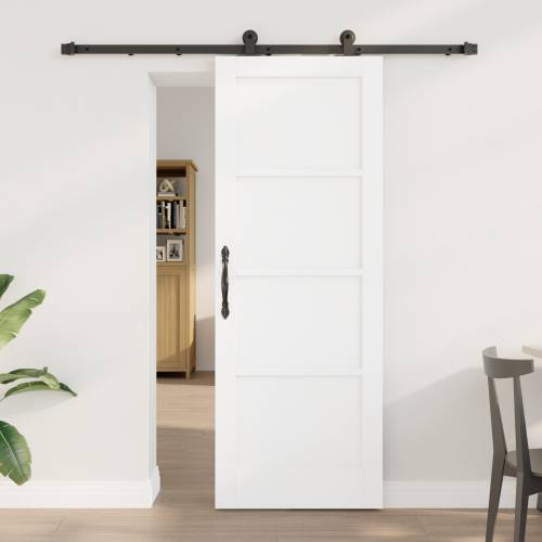 klizna vrata s setom hardvera bijela 73.5x198.5 cm čvrsto drvo bor Cijena