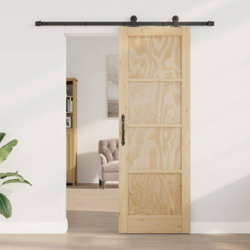 Klizna vrata s setom hardvera 73.5x211 cm Čvrsto drvo Bor Cijena