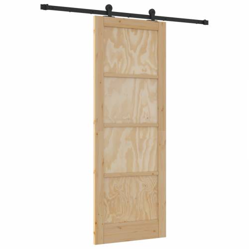 klizna vrata s setom hardvera 78x211 cm od čvrstog drva bora Cijena