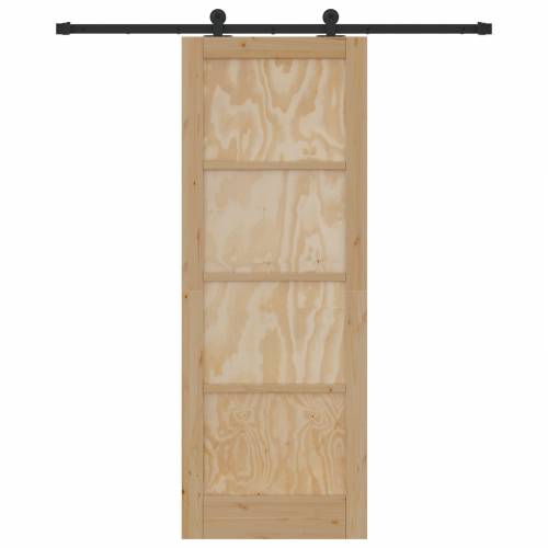 klizna vrata s setom hardvera 78x211 cm od čvrstog drva bora Cijena