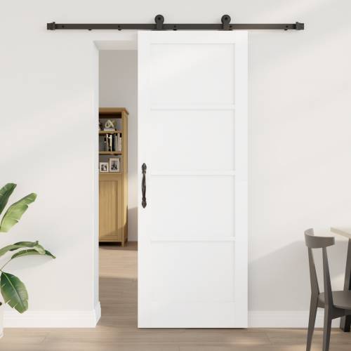 klizna vrata s setom hardvera bijela 78x211 cm čvrsto drvo bora Cijena