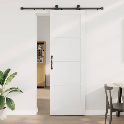 klizna vrata s hardverom bijela 78x232 cm od čvrstog borovog drveta Cijena