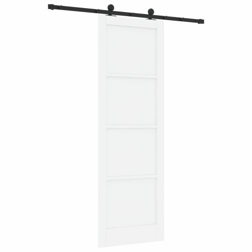 klizna vrata s hardverom bijela 78x232 cm od čvrstog borovog drveta Cijena
