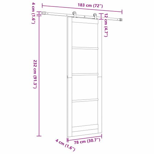 klizna vrata s hardverom bijela 78x232 cm od čvrstog borovog drveta Cijena