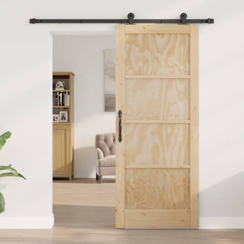 Klizna vrata s hardverom 83x202 cm od masivnog drva bora Cijena