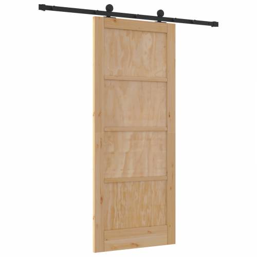 Klizna vrata s hardverom 83x202 cm od masivnog drva bora Cijena