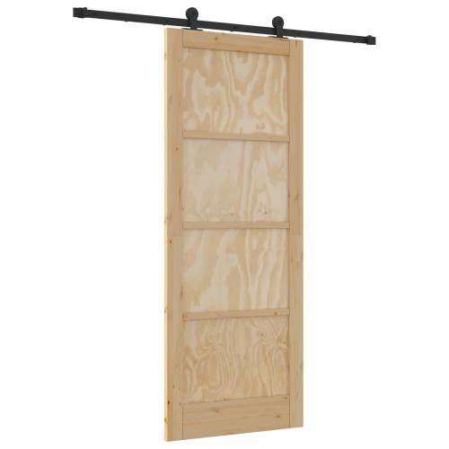 klizna vrata s hardverskim setom 83x211 cm od čvrstog drveta bora Cijena