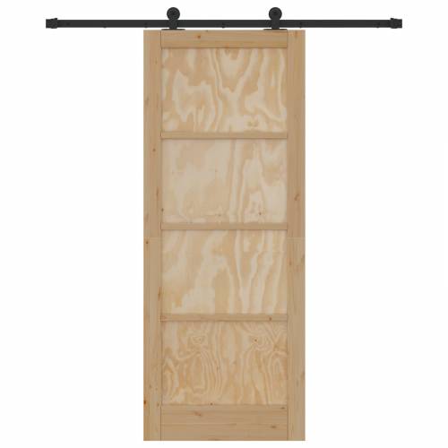 klizna vrata s hardverskim setom 83x211 cm od čvrstog drveta bora Cijena