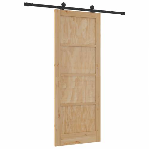 klizna vrata s hardverskim setom 83x211 cm od čvrstog drveta bora Cijena