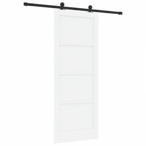klizna vrata s hardverskim setom Bijela 83x211 cm Čvrsto drvo Bor Cijena