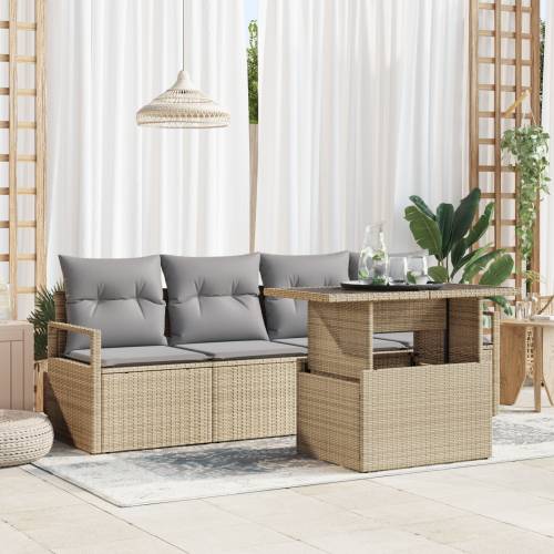 set vrtnih sofa sa jastučićima Bež Poli Ratan Cijena