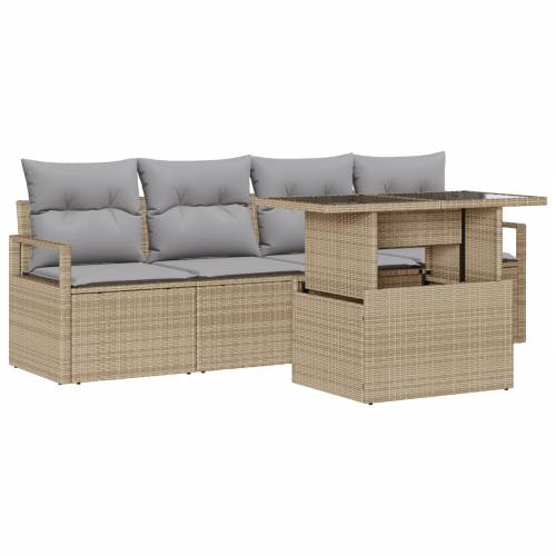set vrtnih sofa sa jastučićima Bež Poli Ratan Cijena