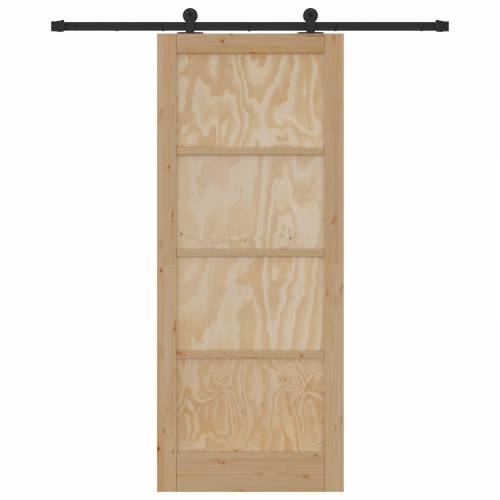 klizna vrata s setom hardvera 86x211 cm Čvrsta drvena borovina Cijena