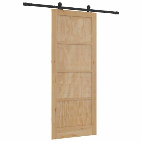 klizna vrata s setom hardvera 86x211 cm Čvrsta drvena borovina Cijena
