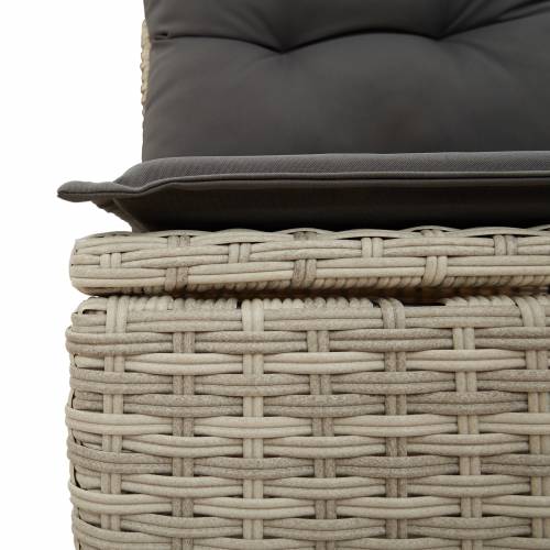 Vrtna garnitura - 5-dijelni set vrtnih sofa s jastučićima svijetlo siva poli ratan Cijena