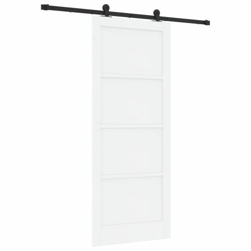 klizna vrata s setom hardvera bijela 86x211 cm čvrsta borova Cijena