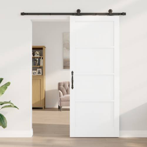 klizna vrata s setom hardvera bijela 86x211 cm čvrsta borova Cijena