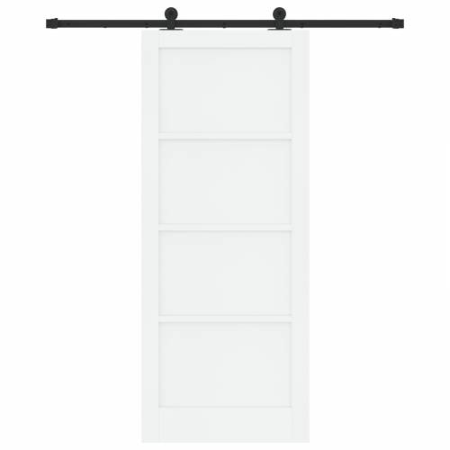klizna vrata s setom hardvera bijela 86x211 cm čvrsta borova Cijena