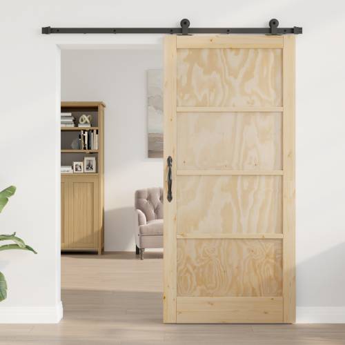 klizna vrata s setom hardvera 93x202 cm Masivna borovina Cijena