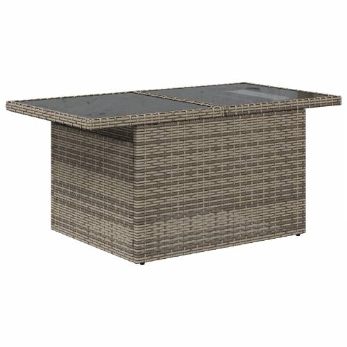 10 komada set vrtnih sofa s jastučićima siva poli ratan Cijena