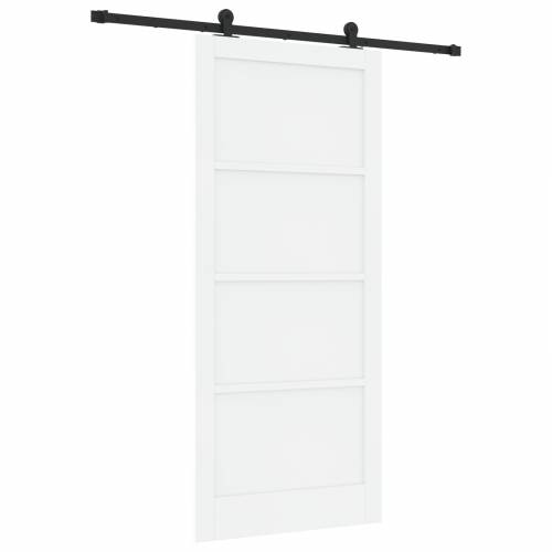 klizna vrata sa setom hardvera Bijela 93x211 cm Od čvrstog drveta bor Cijena