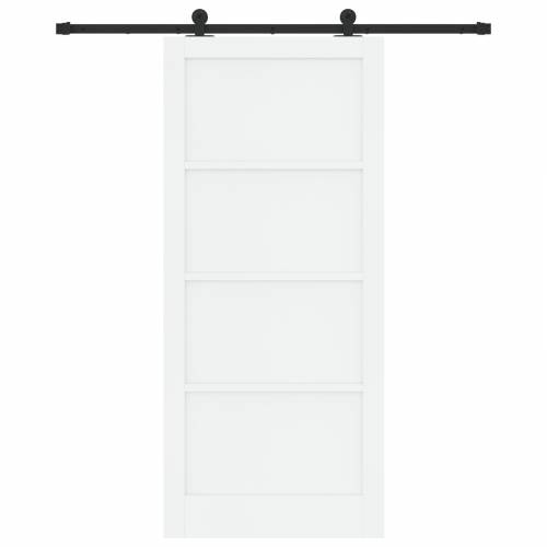 klizna vrata sa setom hardvera Bijela 93x211 cm Od čvrstog drveta bor Cijena