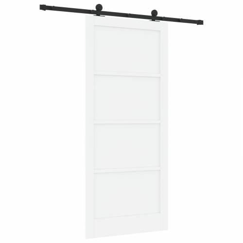 klizna vrata sa setom hardvera Bijela 93x211 cm Od čvrstog drveta bor Cijena