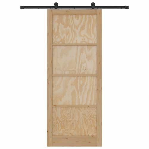 klizna vrata s kompletnim setom opreme 93x232 cm od čvrste borovine Cijena