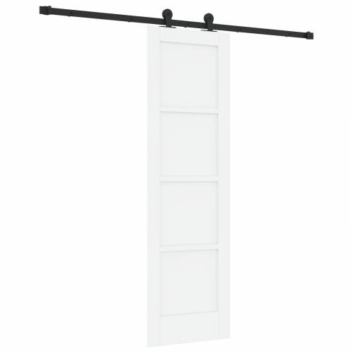 klizna vrata s hardverom bijela 61x198.5 cm čvrsta borova Cijena