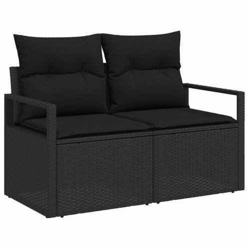 10-delni set sofa za vrt s jastučićima crna poli ratan Cijena