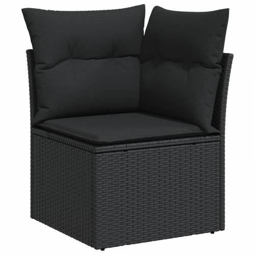 10-delni set sofa za vrt s jastučićima crna poli ratan Cijena