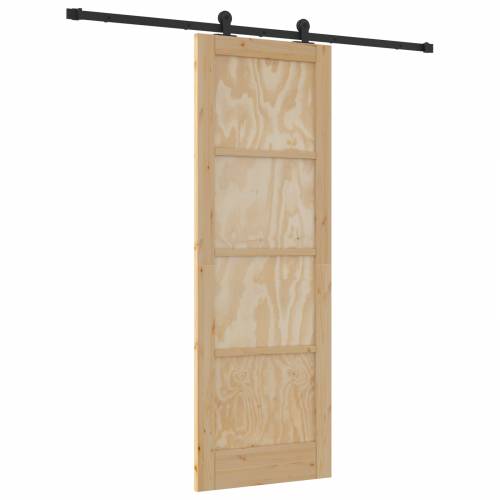 Klizna vrata s montažnim setom 73.5x211 cm od čvrste borovine Cijena