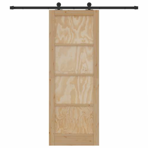 klizna vrata s setom hardvera 78x211 cm od čvrstog borovog drveta Cijena